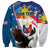 Personalized Filipino-American Sweatshirt The Eight-Rayed Sun with Bald Eagle - Wonder Print Shop