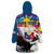 Personalized Filipino-American Wearable Blanket Hoodie The Eight-Rayed Sun with Bald Eagle - Wonder Print Shop
