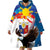 Personalized Filipino-American Wearable Blanket Hoodie The Eight-Rayed Sun with Bald Eagle - Wonder Print Shop