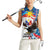 Personalized Filipino-American Women Sleeveless Polo Shirt The Eight-Rayed Sun with Bald Eagle - Wonder Print Shop