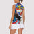 Personalized Filipino-American Women Sleeveless Polo Shirt The Eight-Rayed Sun with Bald Eagle - Wonder Print Shop