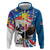 Personalized Filipino-American Zip Hoodie The Eight-Rayed Sun with Bald Eagle - Wonder Print Shop