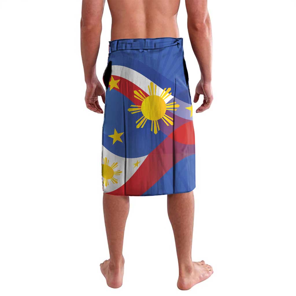 Personalized Filipino-American Lavalava Philippines Coat Of Arms with Bald Eagle - Wonder Print Shop