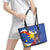 Personalized Filipino-American Leather Tote Bag Philippines Coat Of Arms with Bald Eagle - Wonder Print Shop