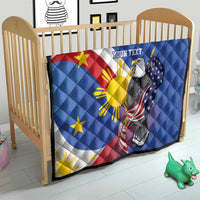 Personalized Filipino-American Quilt Philippines Coat Of Arms with Bald Eagle - Wonder Print Shop