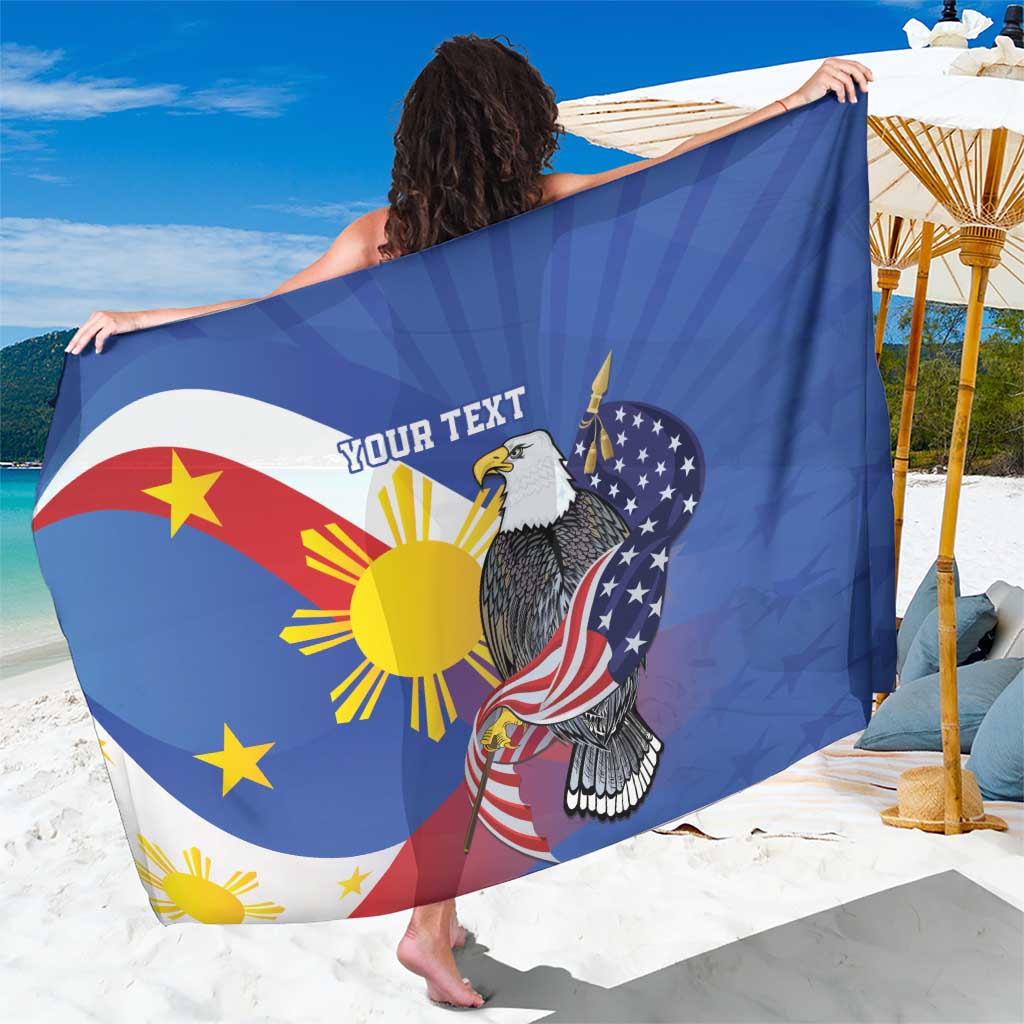 Personalized Filipino-American Sarong Philippines Coat Of Arms with Bald Eagle - Wonder Print Shop