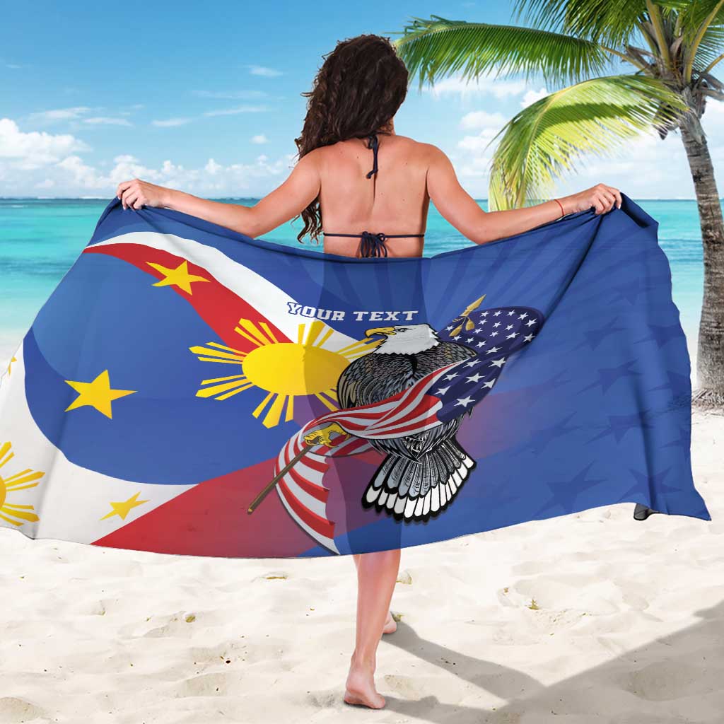 Personalized Filipino-American Sarong Philippines Coat Of Arms with Bald Eagle - Wonder Print Shop
