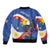Personalized Filipino-American Sleeve Zip Bomber Jacket Philippines Coat Of Arms with Bald Eagle - Wonder Print Shop