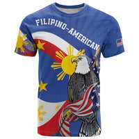 Personalized Filipino-American T Shirt Philippines Coat Of Arms with Bald Eagle - Wonder Print Shop
