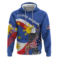 Personalized Filipino-American Zip Hoodie Philippines Coat Of Arms with Bald Eagle - Wonder Print Shop