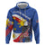 Personalized Filipino-American Zip Hoodie Philippines Coat Of Arms with Bald Eagle - Wonder Print Shop