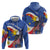 Personalized Filipino-American Zip Hoodie Philippines Coat Of Arms with Bald Eagle - Wonder Print Shop