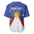 Personalized Pilipinas Eight-Rayed Sun Baseball Jersey Philippines Map With Polynesian Style LT9 - Wonder Print Shop