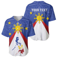 Personalized Pilipinas Eight-Rayed Sun Baseball Jersey Philippines Map With Polynesian Style LT9 - Wonder Print Shop