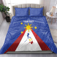 Personalized Pilipinas Eight-Rayed Sun Bedding Set Philippines Map With Polynesian Style LT9 - Wonder Print Shop