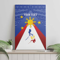 Personalized Pilipinas Eight-Rayed Sun Canvas Wall Art Philippines Map With Polynesian Style LT9 - Wonder Print Shop
