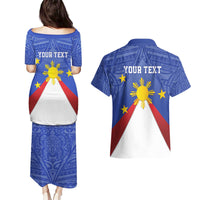Personalized Pilipinas Eight-Rayed Sun Couples Matching Puletasi and Hawaiian Shirt Philippines Map With Polynesian Style LT9 - Wonder Print Shop