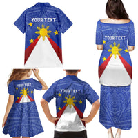 Personalized Pilipinas Eight-Rayed Sun Family Matching Puletasi and Hawaiian Shirt Philippines Map With Polynesian Style - Wonder Print Shop