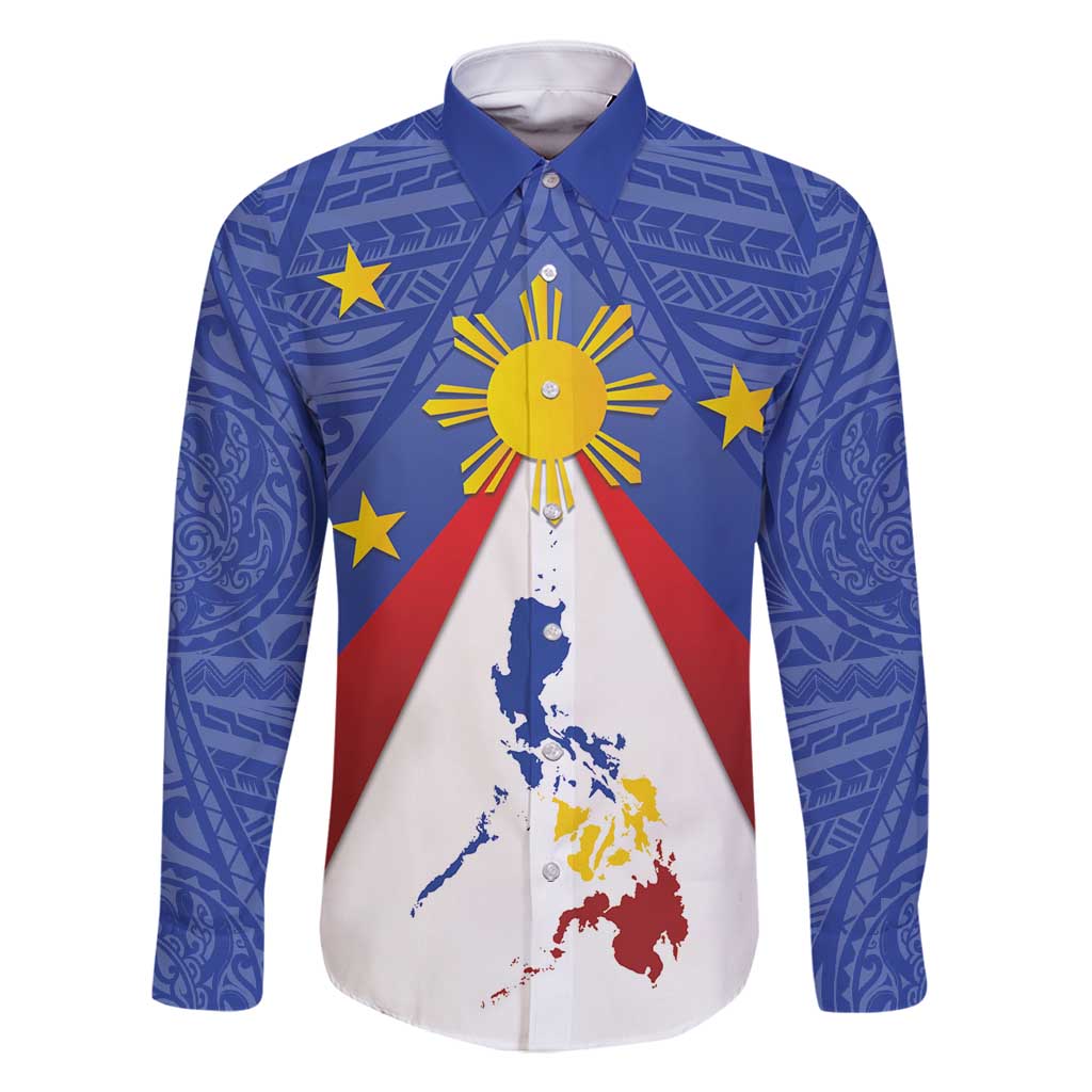 Personalized Pilipinas Eight-Rayed Sun Family Matching Summer Maxi Dress and Hawaiian Shirt Philippines Map With Polynesian Style - Wonder Print Shop