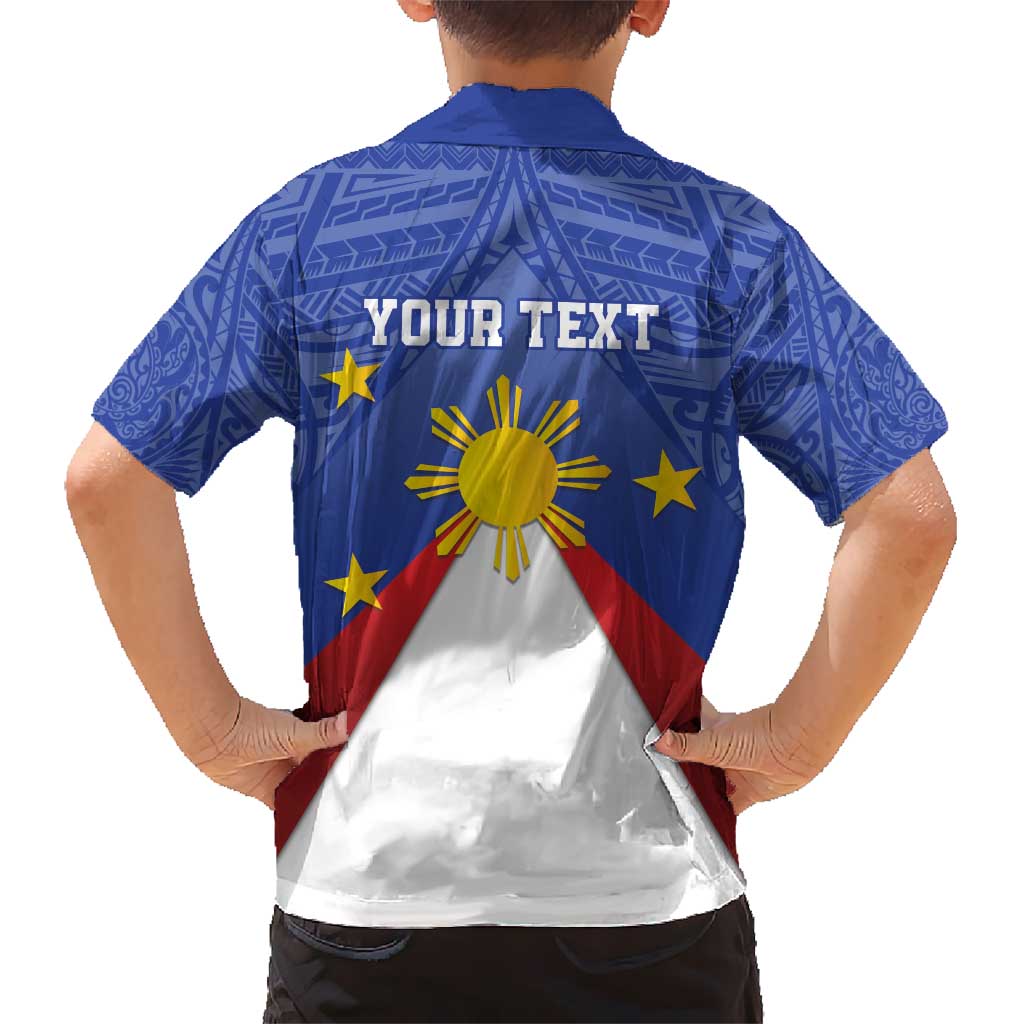 Personalized Pilipinas Eight-Rayed Sun Hawaiian Shirt Philippines Map With Polynesian Style - Wonder Print Shop