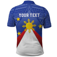 Personalized Pilipinas Eight-Rayed Sun Polo Shirt Philippines Map With Polynesian Style - Wonder Print Shop