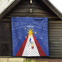 Personalized Pilipinas Eight-Rayed Sun Quilt Philippines Map With Polynesian Style - Wonder Print Shop