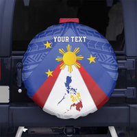 Personalized Pilipinas Eight-Rayed Sun Spare Tire Cover Philippines Map With Polynesian Style - Wonder Print Shop