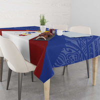Personalized Pilipinas Eight-Rayed Sun Tablecloth Philippines Map With Polynesian Style - Wonder Print Shop