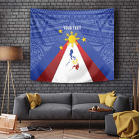 Personalized Pilipinas Eight-Rayed Sun Tapestry Philippines Map With Polynesian Style - Wonder Print Shop