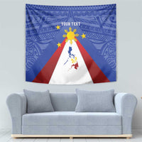 Personalized Pilipinas Eight-Rayed Sun Tapestry Philippines Map With Polynesian Style - Wonder Print Shop