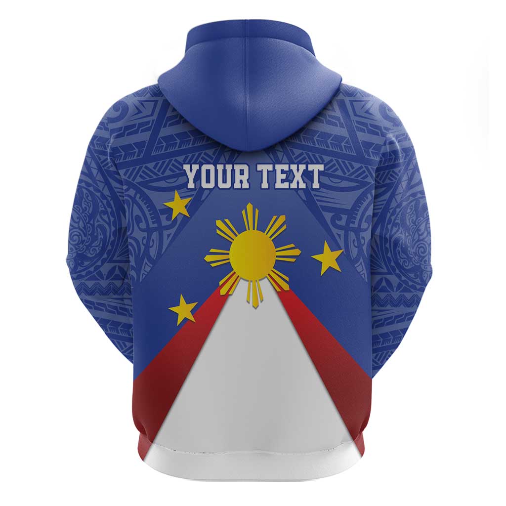 Personalized Pilipinas Eight-Rayed Sun Zip Hoodie Philippines Map With Polynesian Style - Wonder Print Shop