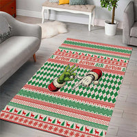 Six Seven Meme Area Rug Funny Green Hand Christmas - Wonder Print Shop