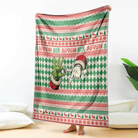 Six Seven Meme Blanket Funny Green Hand Christmas - Wonder Print Shop