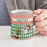 Six Seven Meme Personalized Ceramic Mug Funny Green Hand Christmas - Wonder Print Shop