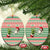 Six Seven Meme Ceramic Ornament Funny Green Hand Christmas - Wonder Print Shop