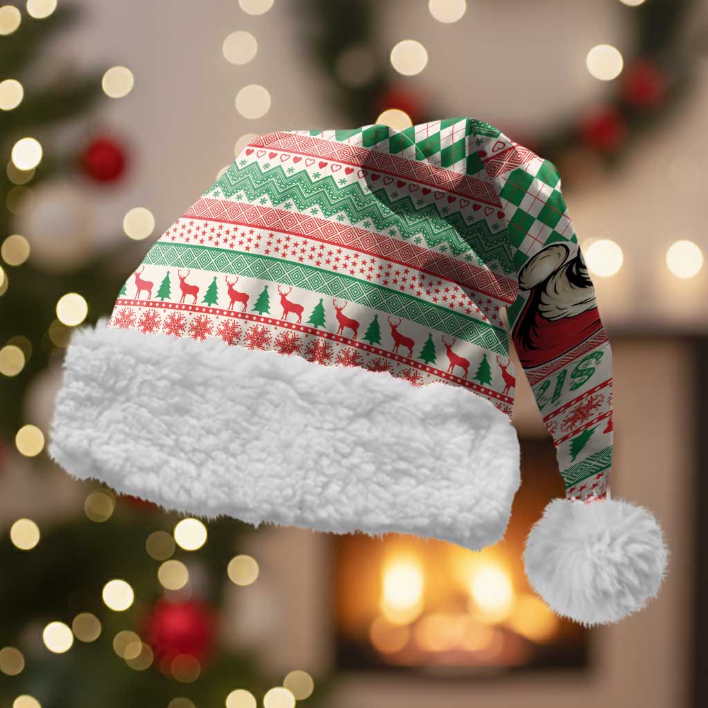 Six Seven Meme Christmas Santa Hat Funny Green Hand Christmas - Wonder Print Shop