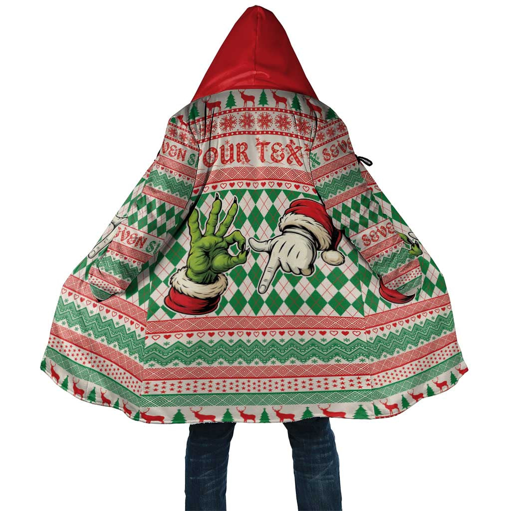 Six Seven Meme Personalized Cloak Funny Green Hand Christmas - Wonder Print Shop