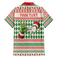 Six Seven Meme Personalized Hawaiian Shirt Funny Green Hand Christmas - Wonder Print Shop