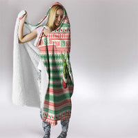 Six Seven Meme Hooded Blanket Funny Green Hand Christmas - Wonder Print Shop