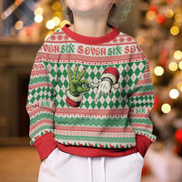 Six Seven Meme Personalized Kid Ugly Christmas Sweater Funny Green Hand Christmas - Wonder Print Shop