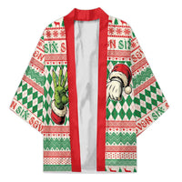 Six Seven Meme Personalized Kimono Funny Green Hand Christmas - Wonder Print Shop