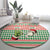 Six Seven Meme Round Carpet Funny Green Hand Christmas - Wonder Print Shop