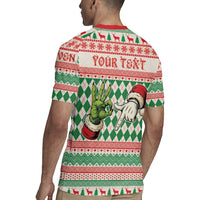 Six Seven Meme Personalized Rugby Jersey Funny Green Hand Christmas - Wonder Print Shop