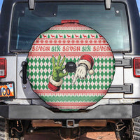 Six Seven Meme Spare Tire Cover Funny Green Hand Christmas - Wonder Print Shop