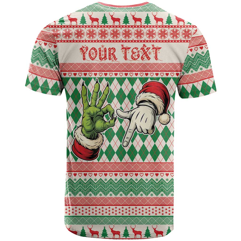 Six Seven Meme Personalized T Shirt Funny Green Hand Christmas - Wonder Print Shop