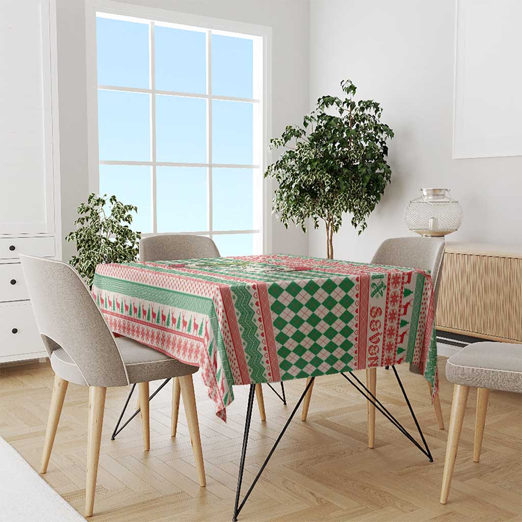 Six Seven Meme Tablecloth Funny Green Hand Christmas - Wonder Print Shop