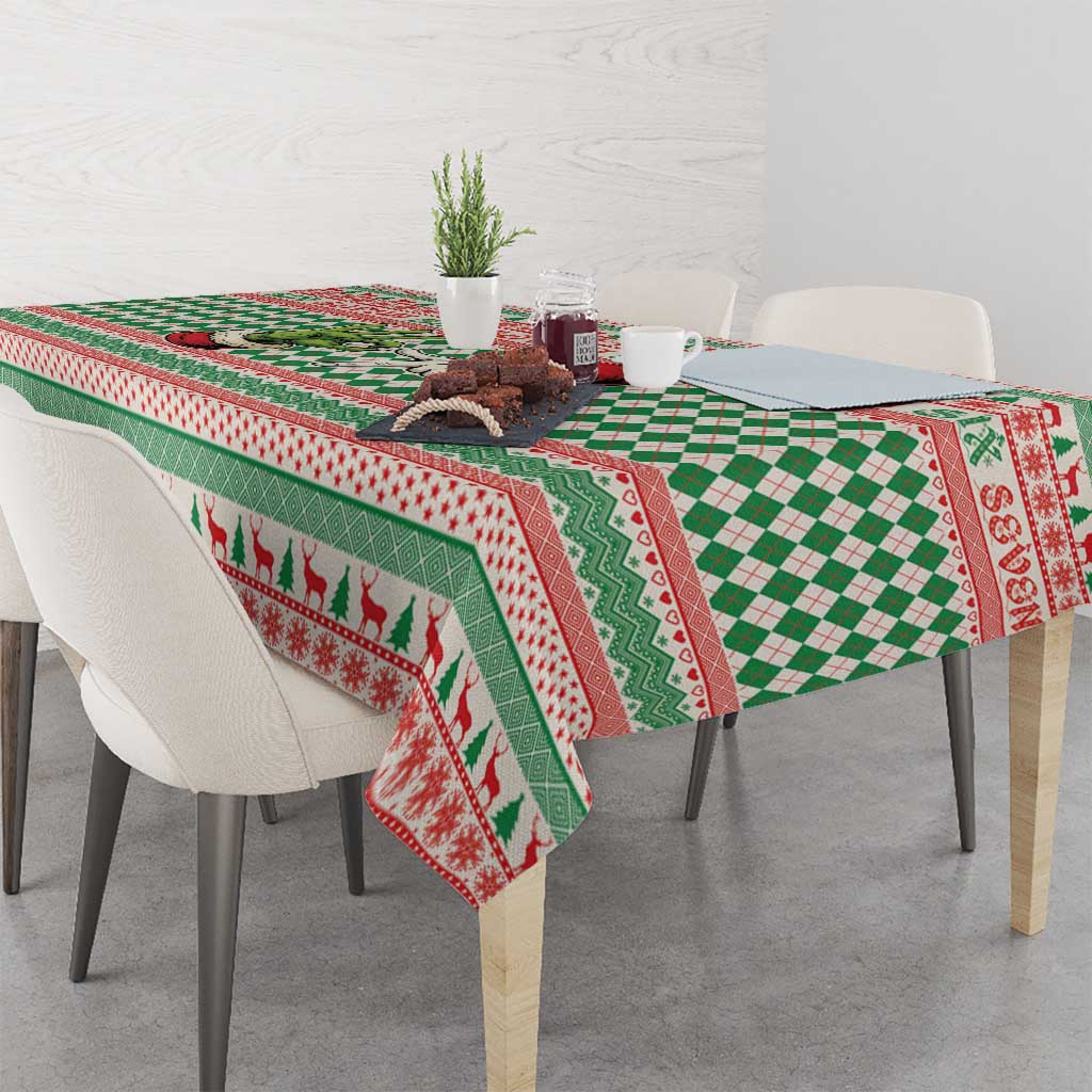Six Seven Meme Tablecloth Funny Green Hand Christmas - Wonder Print Shop