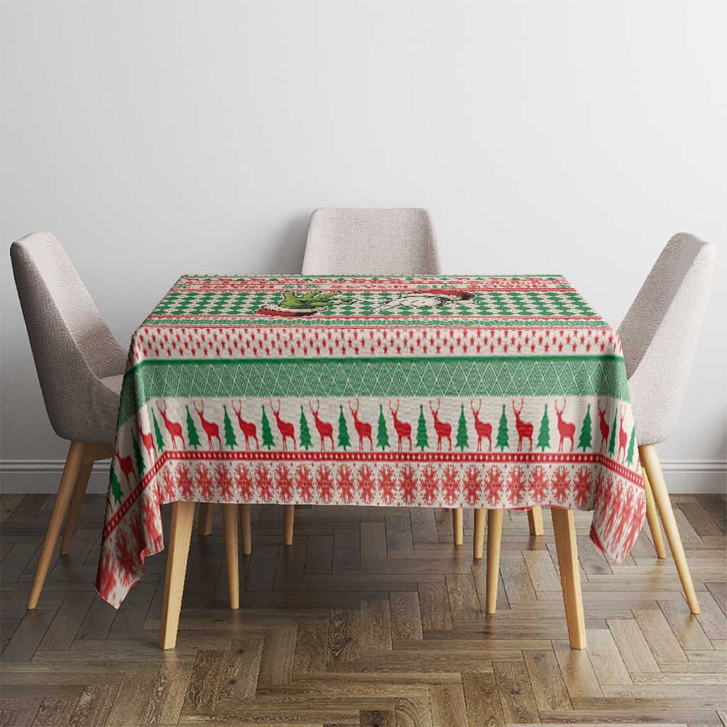 Six Seven Meme Tablecloth Funny Green Hand Christmas - Wonder Print Shop