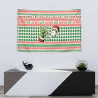 Six Seven Meme Tapestry Funny Green Hand Christmas - Wonder Print Shop