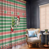 Six Seven Meme Window Curtain Funny Green Hand Christmas - Wonder Print Shop